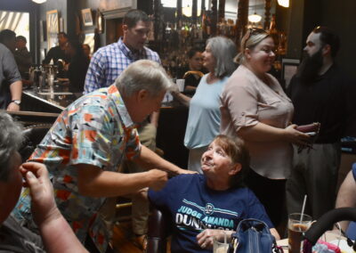 Man and woman talking