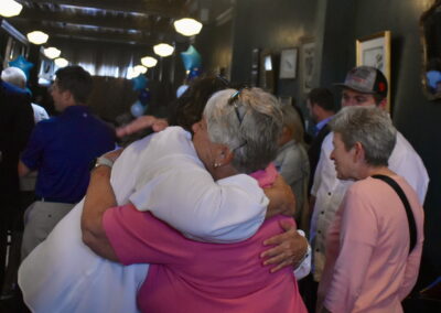 Amanda Dunnuck and friend hugging